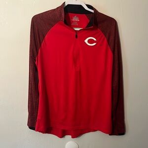Cincinnati Reds Womens Lighweight Quarter Zip Pull Over